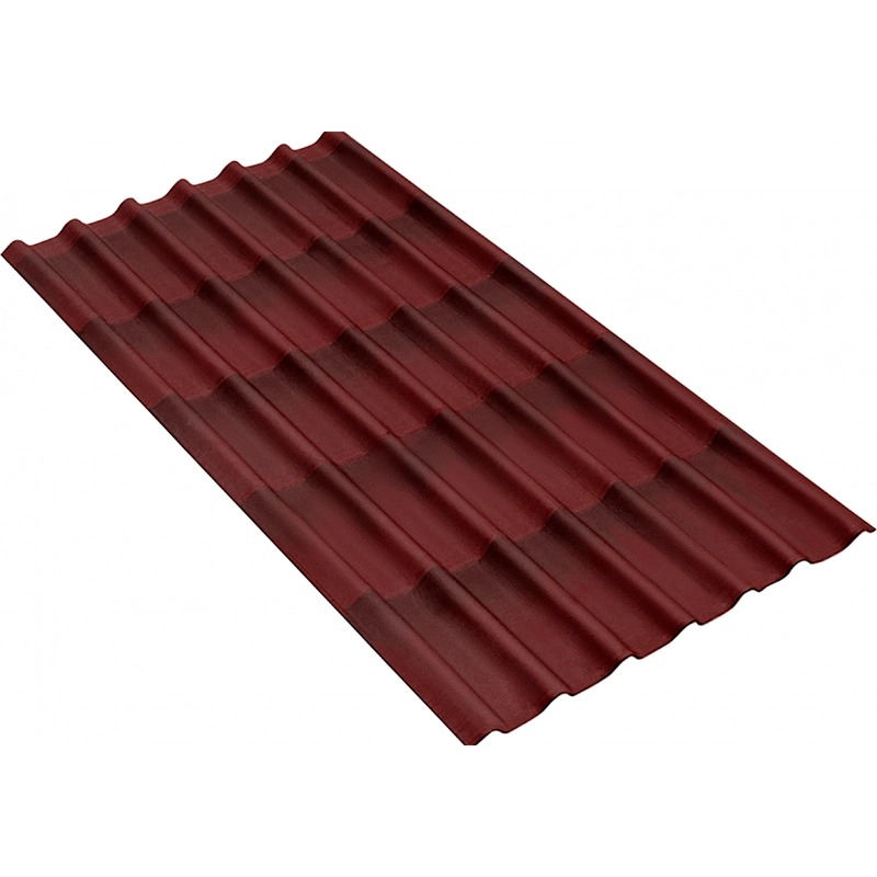 Lamina ondutile 3D roja de .96 x 1.9 mts con pijas.