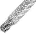 [44218] Cable de acero rigido forrado de 1/4" 7 x 7 hilos.