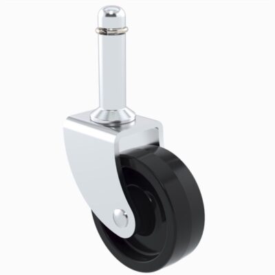 [HS414GA] Rodaja tipo rueda espiga arillo plastica galvanizado de 1 5/8".