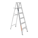 [10438] Escalera de tijera aluminio tipo lll 4 peldaños y bandeja.