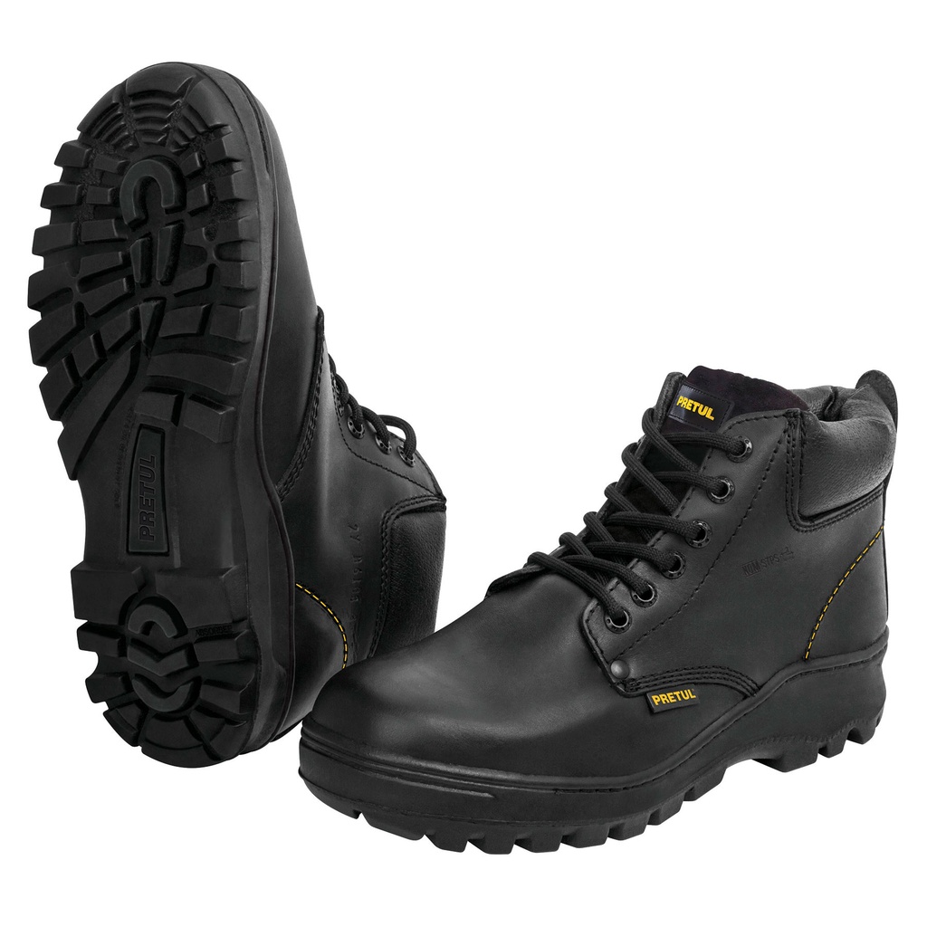 Botas negras con casquillo 28. Perfiles y Aceros Cuajimalpa