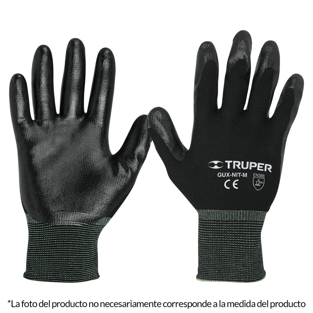 Guantes recubierto de nylon talla chica.