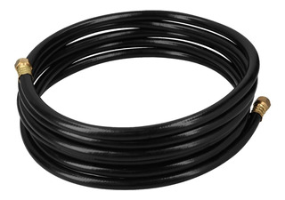 Manguera negra para gas 3/8" flexible de 5 mts.