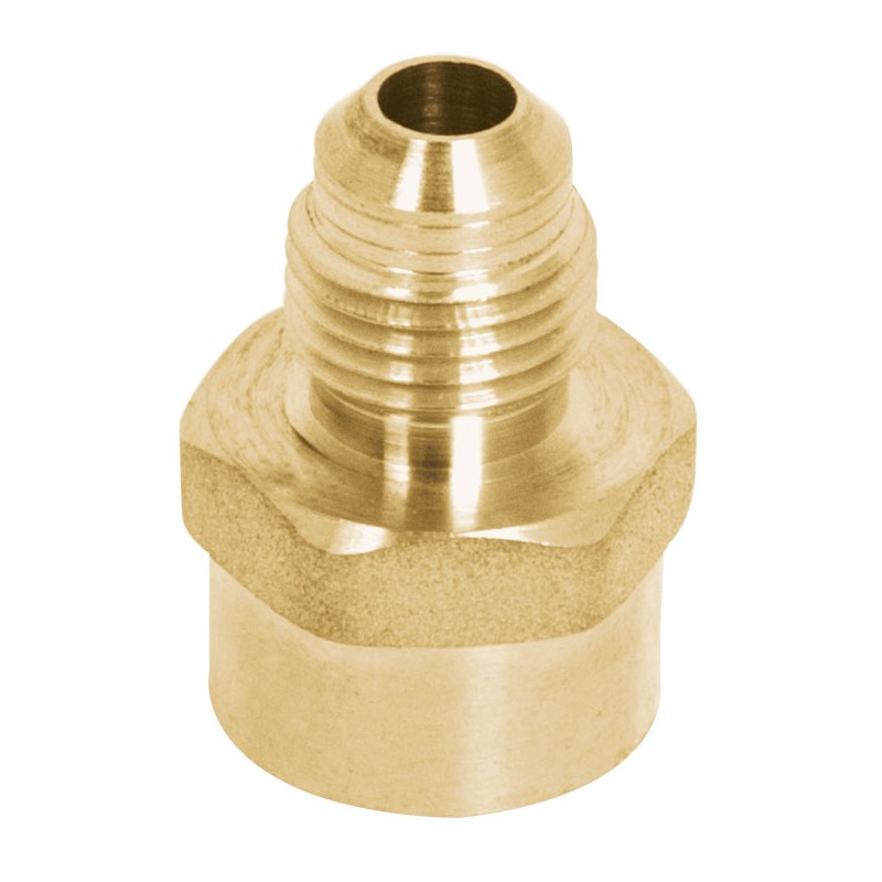 Niple campana de laton para gas de 3/8" x 3/8".