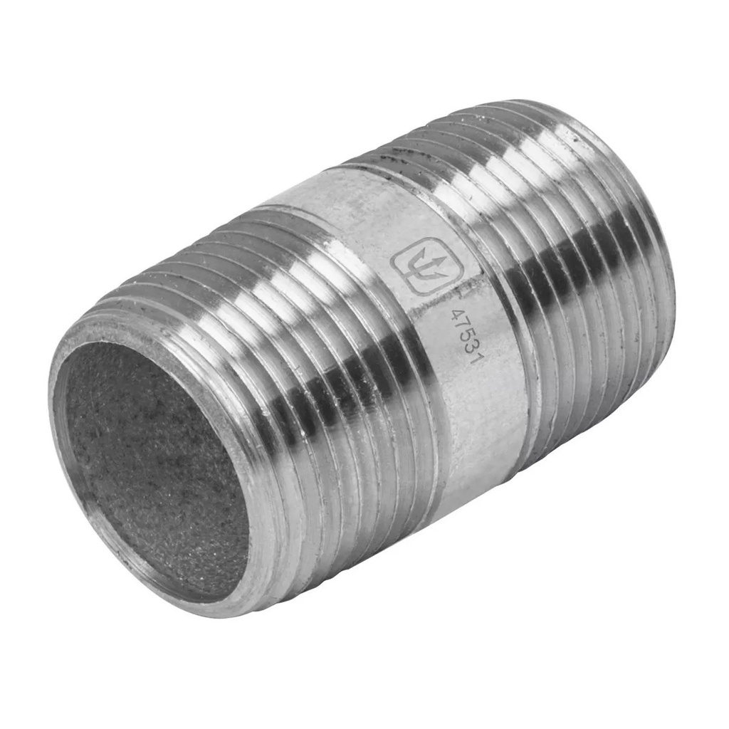 Niple galvanizado cedula 40 de 1/2" x 4".