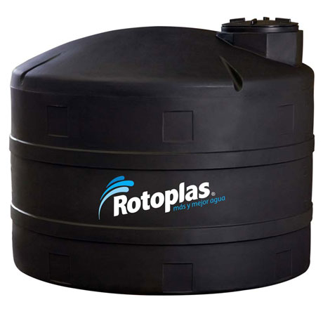 Tanque vertical 5000 lts estandar negro rotoplas.