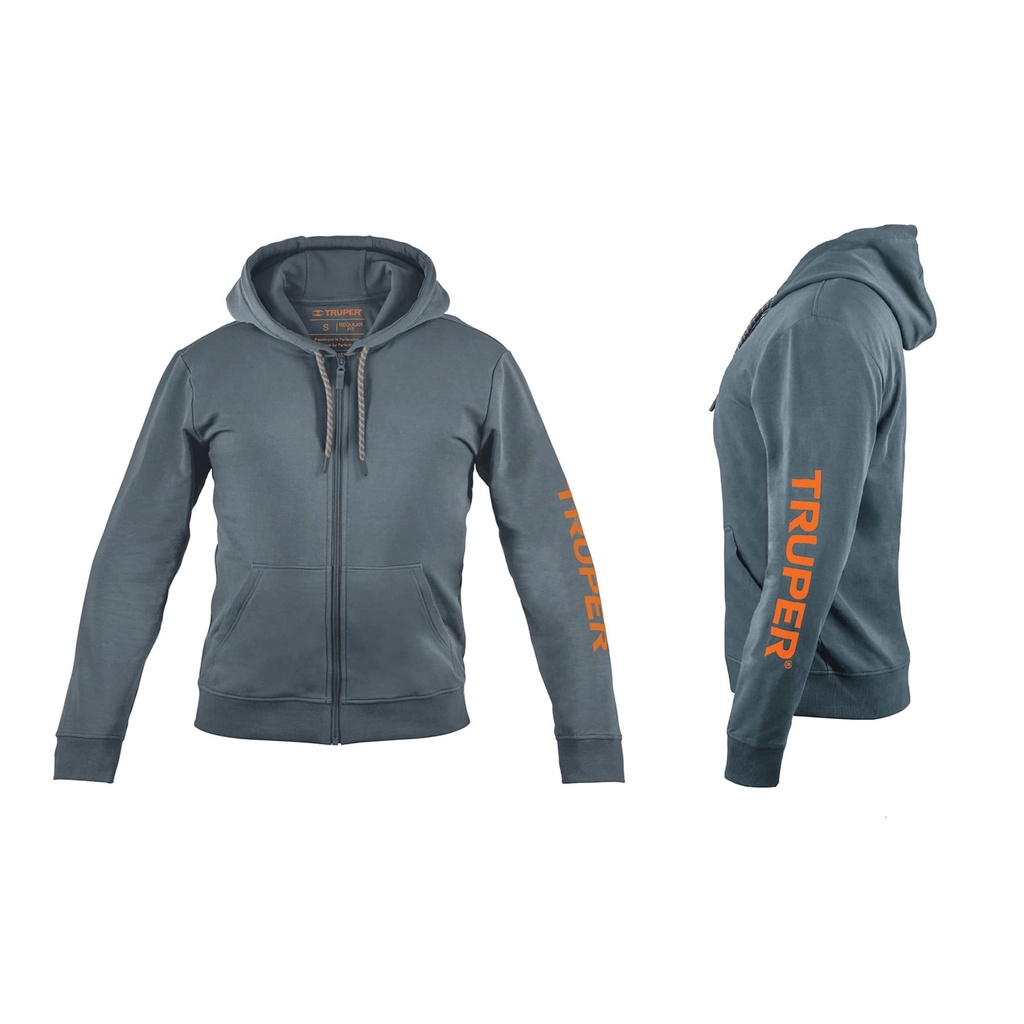 Sudadera gris para caballero talla chica.