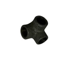 Codo negro de 1/2" con tres bocas rincon.