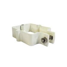 Abrazadera para reja decorativa blanca de 2 1/4"