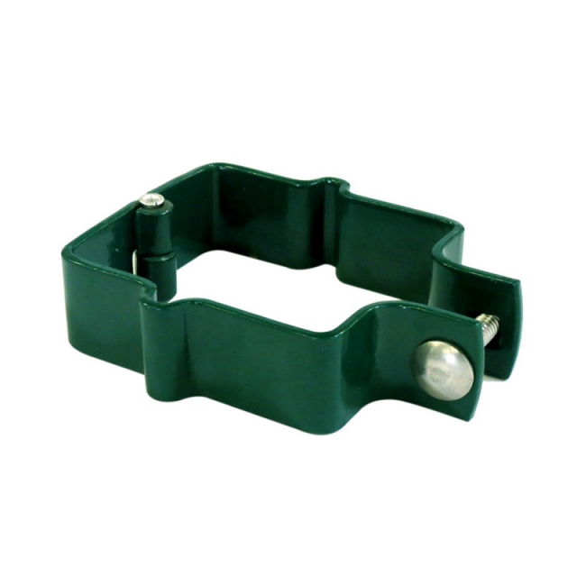 Abrazadera para reja decorativa verde de 2 1/4"