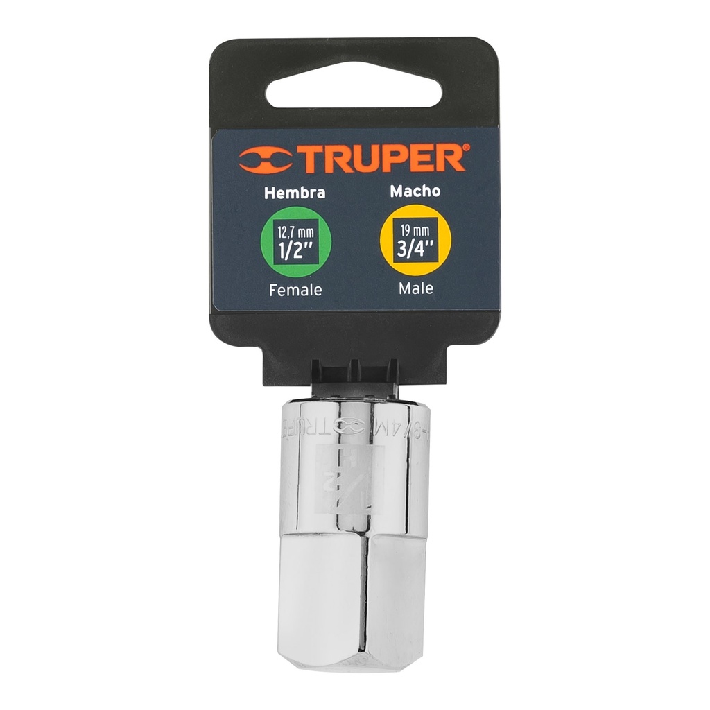 Adaptador para matraca de cuadro 1/2" a macho de 3/4"