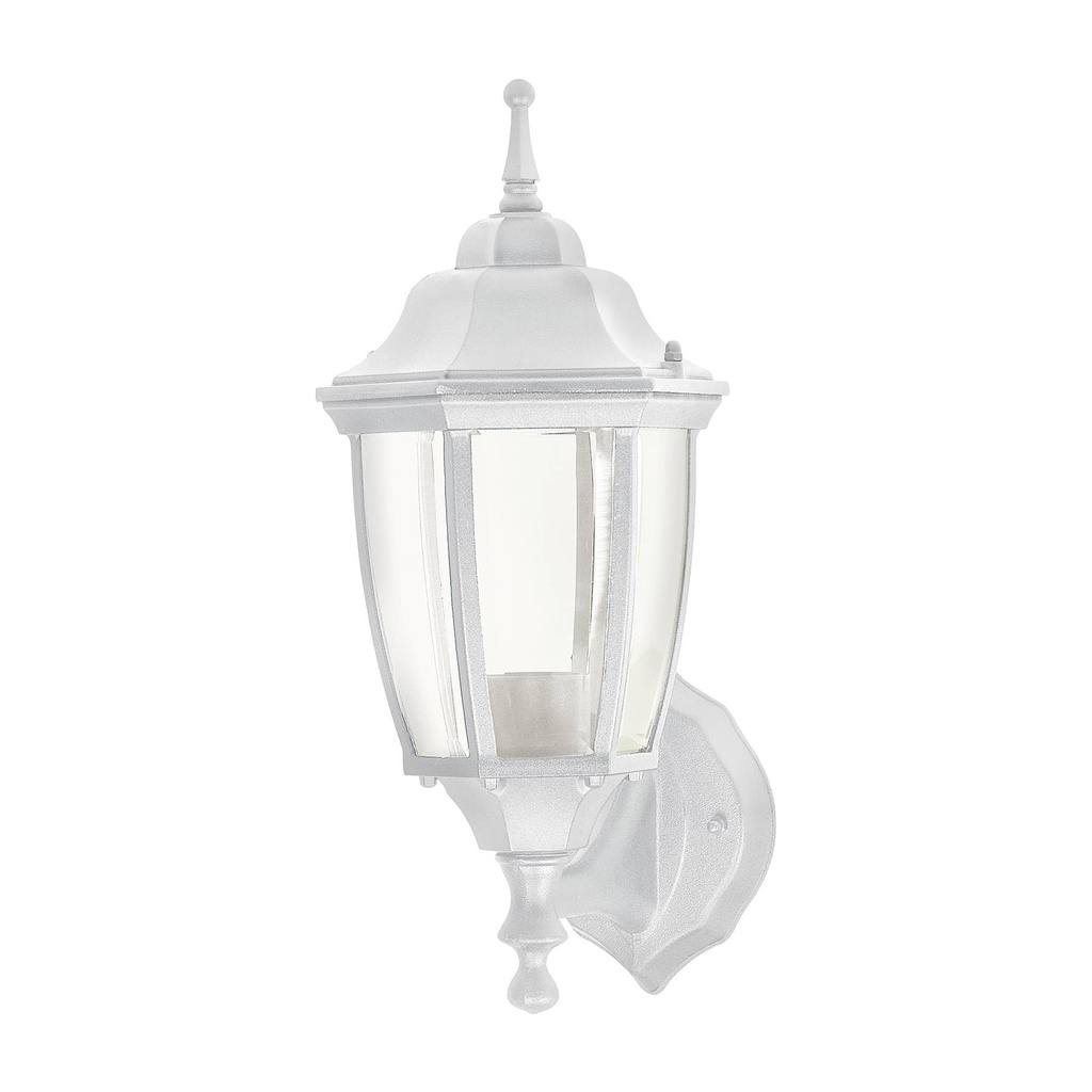 Arbotante tipo farol soportado blanco