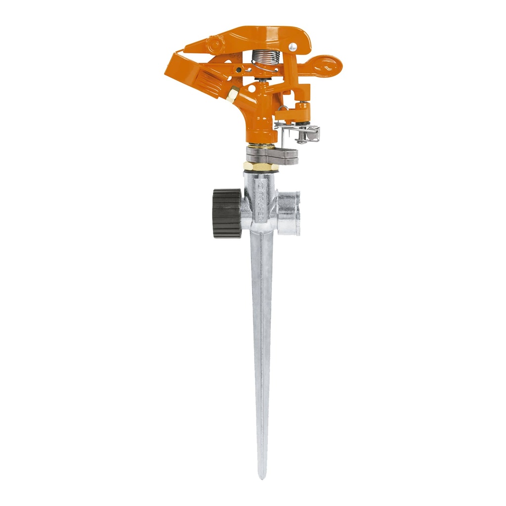 Aspersor metálico dos vías estaca de 11"