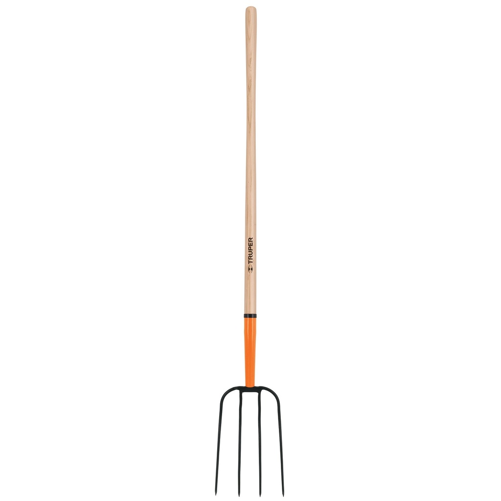 Bieldo para paja 4 dientes con mango 48"