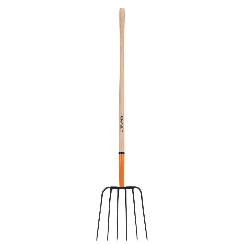 Bieldo para paja 6 dientes con mango 48"