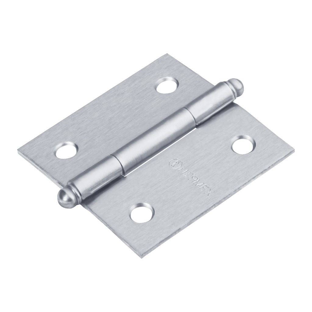 Bisagra cuadrada 2"cromo mate redonda