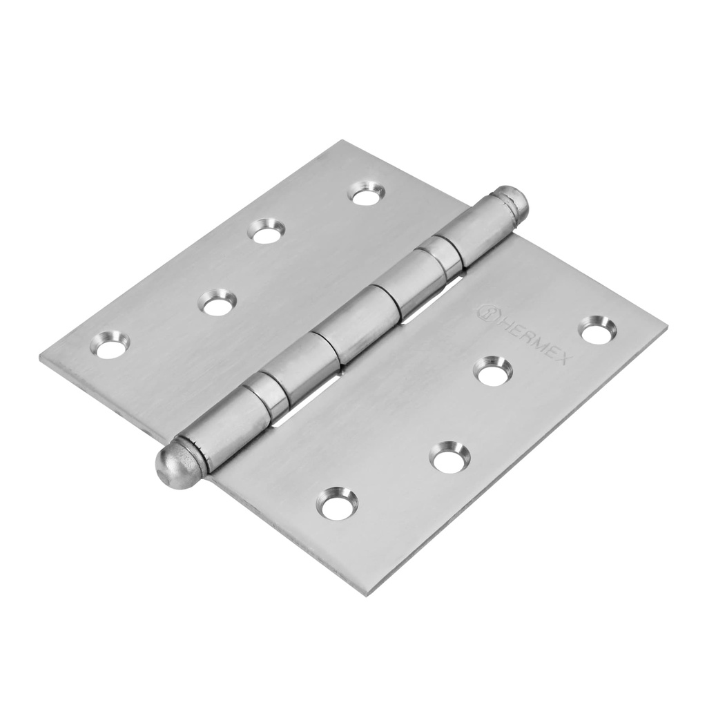 Bisagra cuadrada 4" acero inoxidable redonda