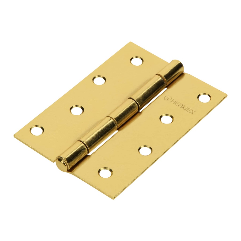 Bisagra rectangular 4" acero latonado