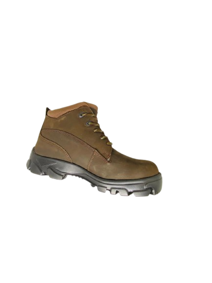 Botas de gamuza café con casquillo #25