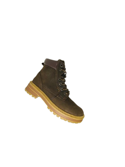 Botas de gamuza café sin casquillo #26