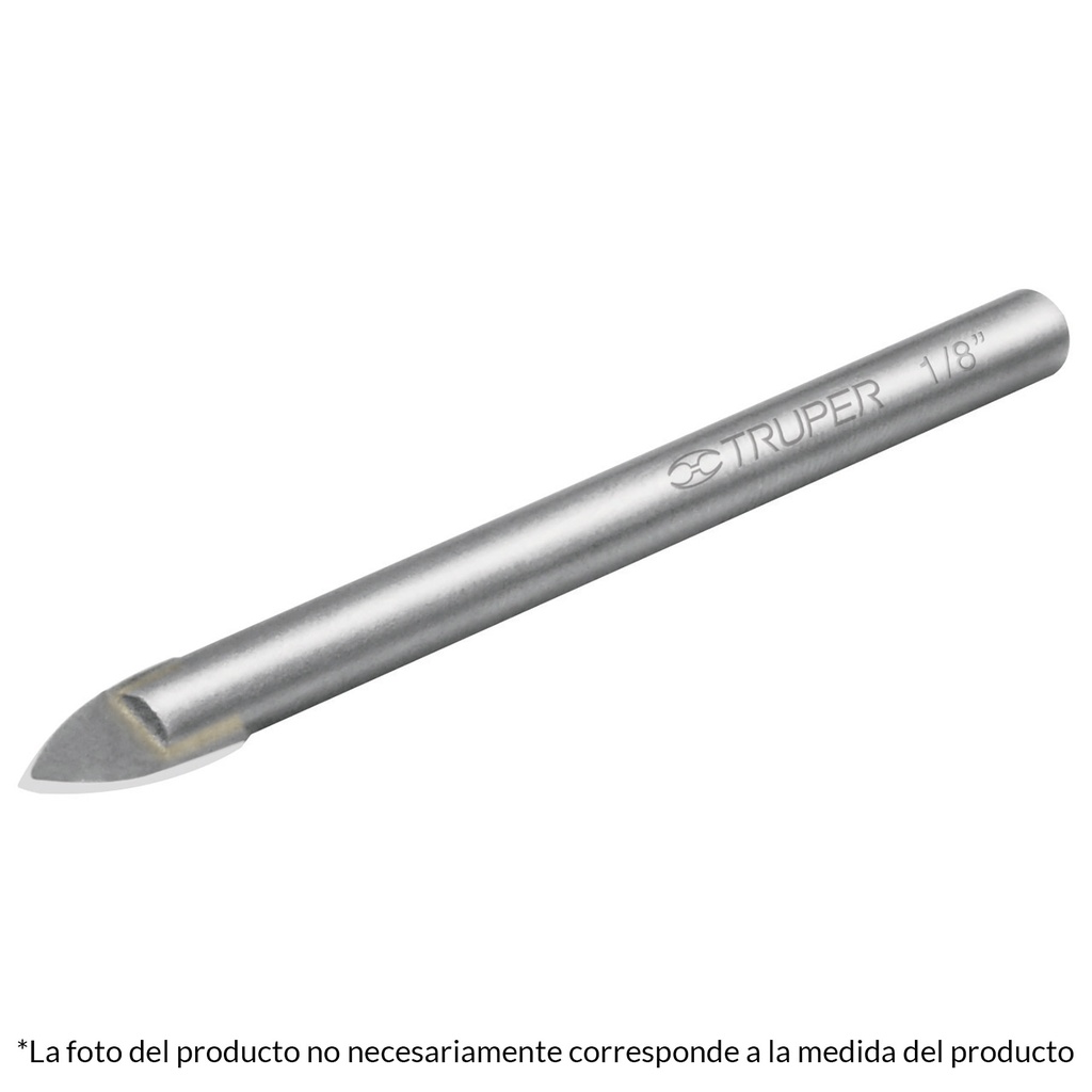 Broca para vidrio y azulejo de 1/4"