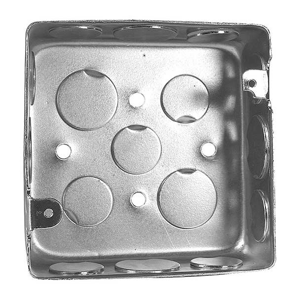 Caja cuadrado galvanizado de 1"