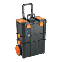 Caja de herramienta plástica 25" con ruedas 3 en 1