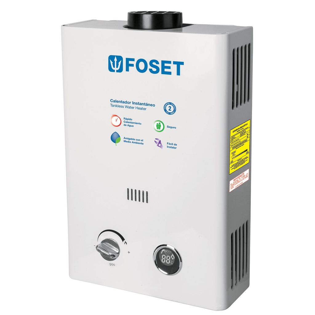 Calentador de paso instantáneo 6 lts/min de gas lp (1 serv)