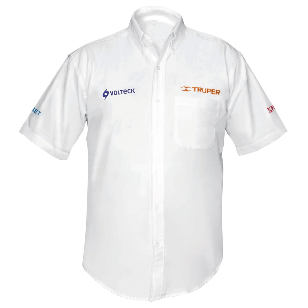 Camisa para caballero blanca manga larga talla mediana