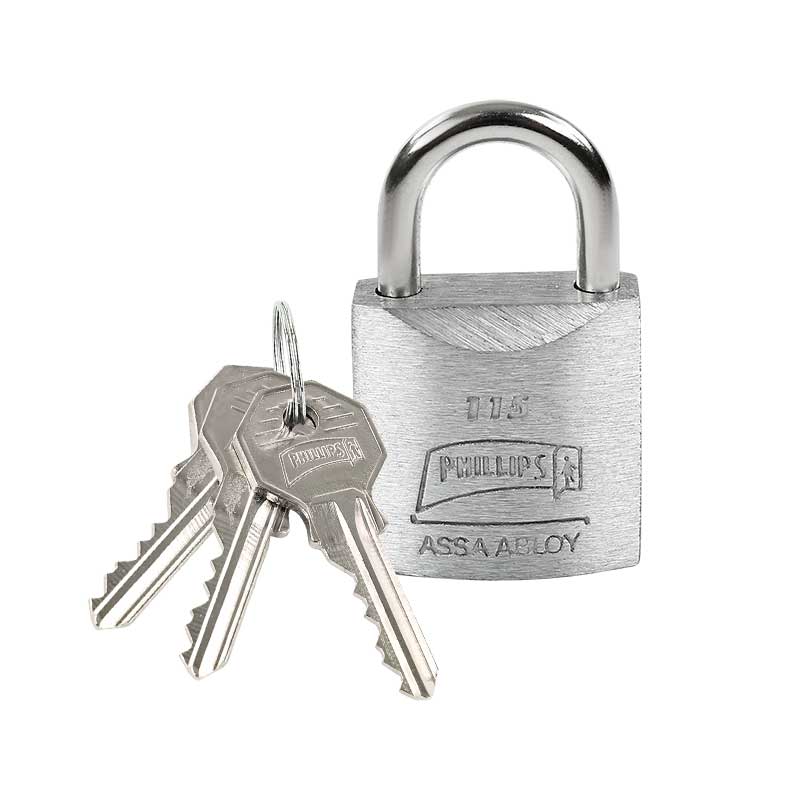 Candado 115 metálico gancho corto