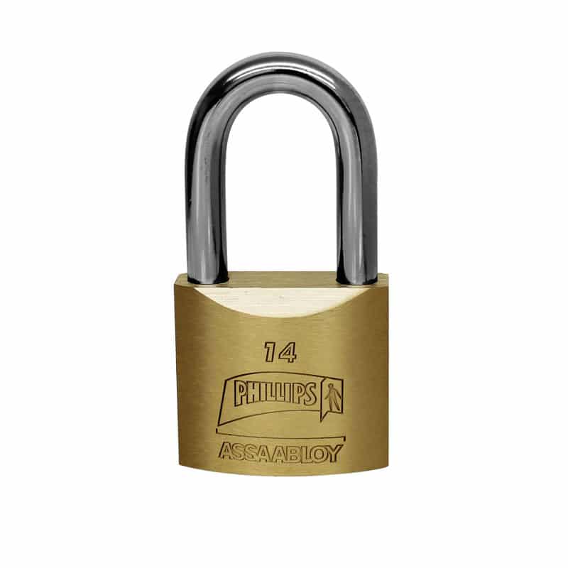 Candado 14 de latón gancho largo
