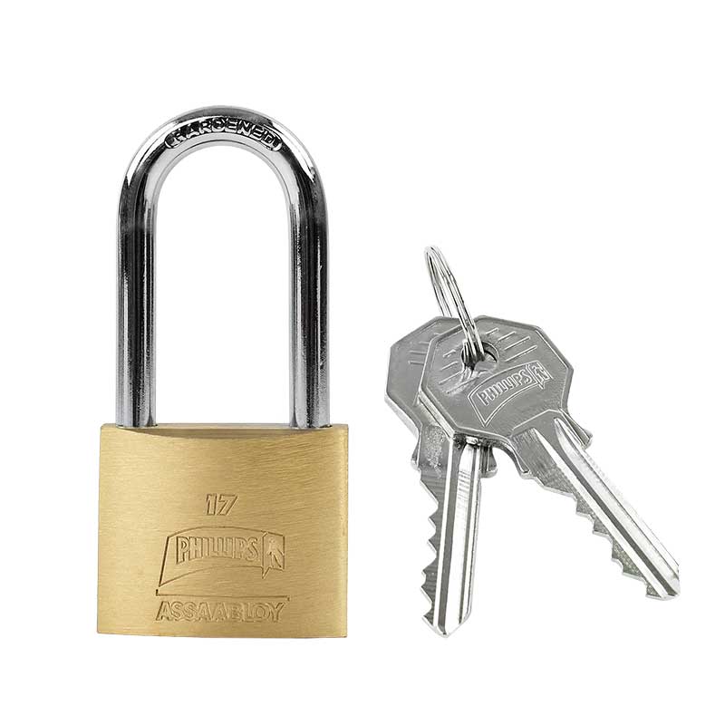 Candado 17 de latón gancho largo