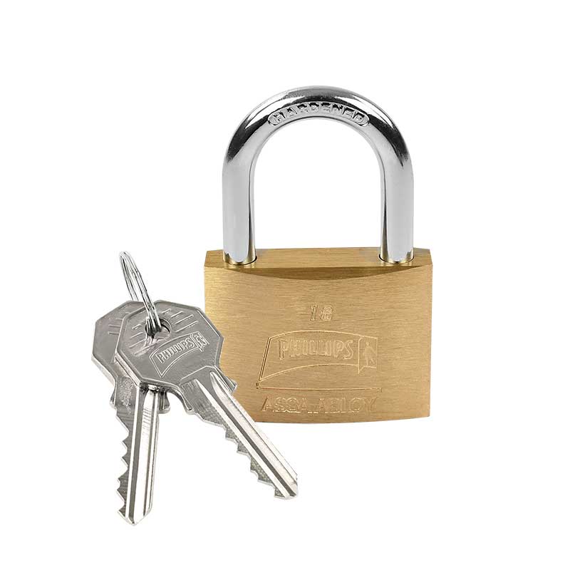Candado 18 de latón gancho corto