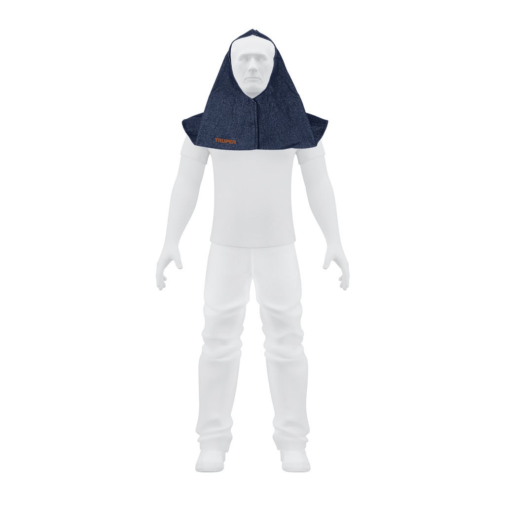 Capucha protectora para soldar de mezclilla