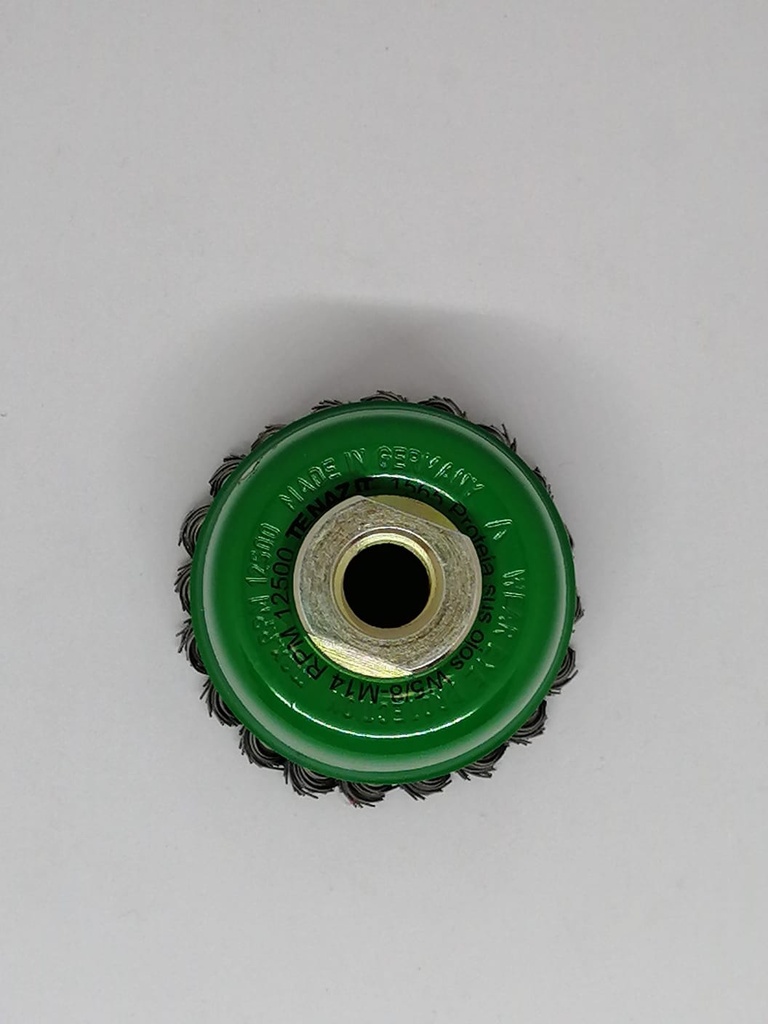 Carda para esmeril copa 3" de alambre trenzado C-1565