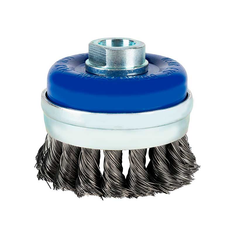 Carda para esmeril copa 3" de alambre trenzado C-2886