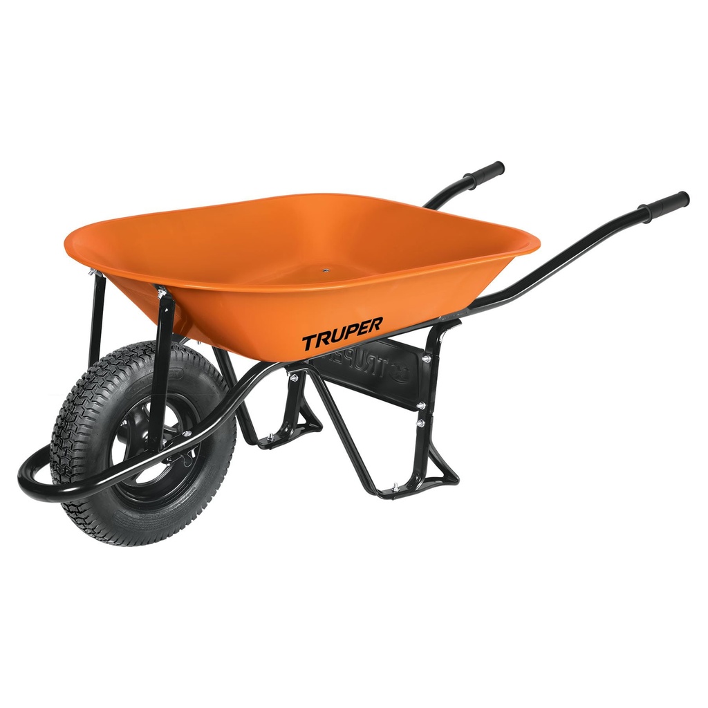 Carretilla naranja de 4.5ft con llanta reforzada