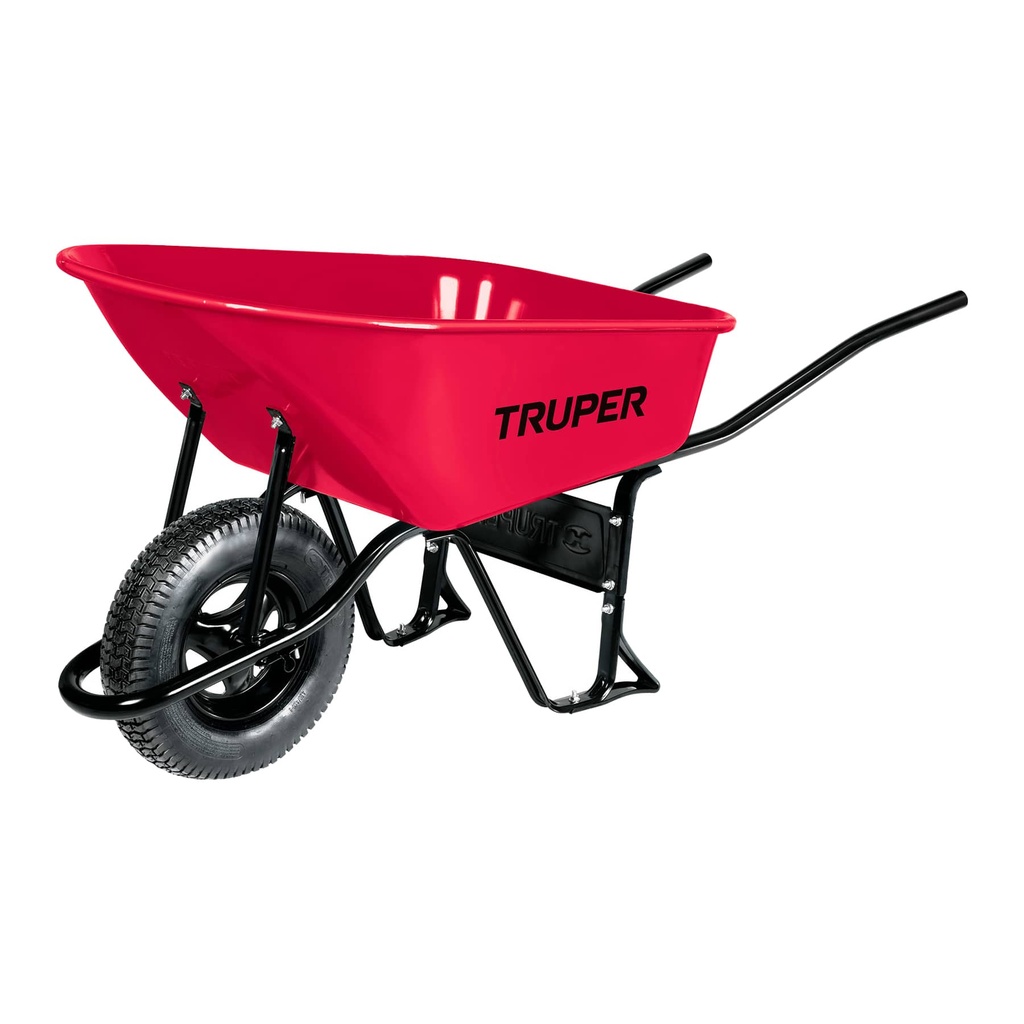 Carretilla roja de 6 ft con llanta reforzada