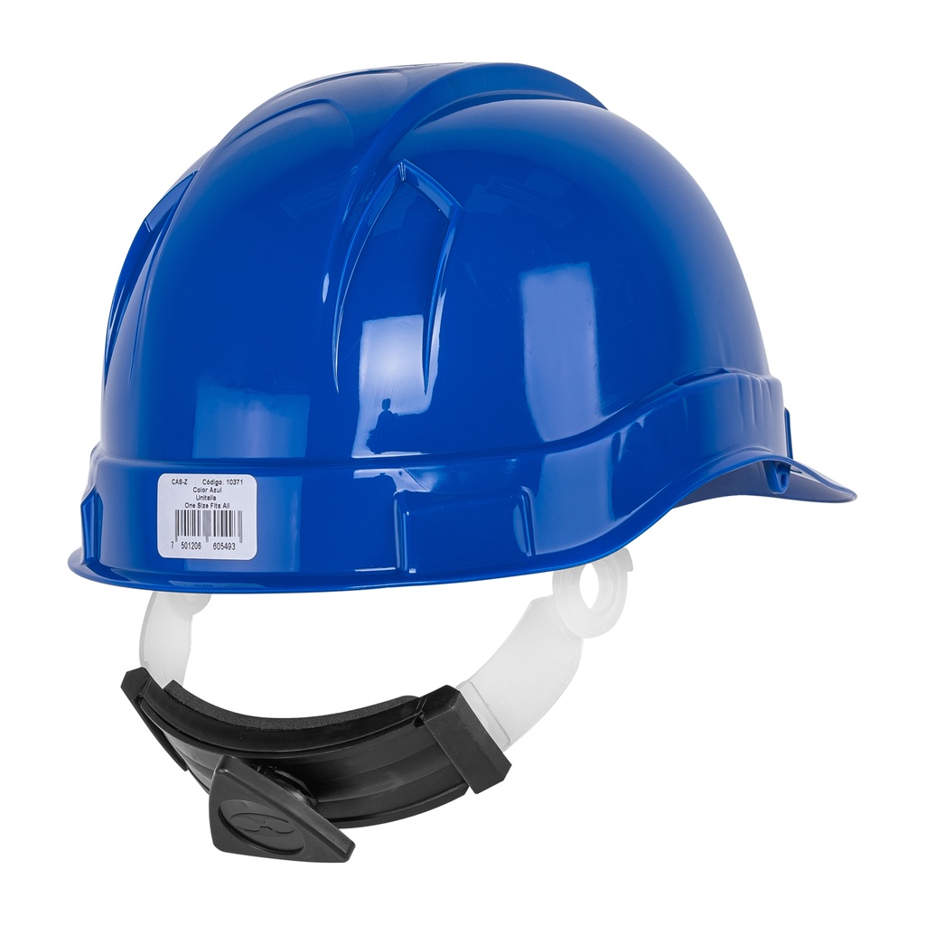 Casco de seguridad de matraca azul 