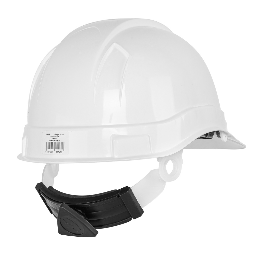 Casco de seguridad de matraca blanco