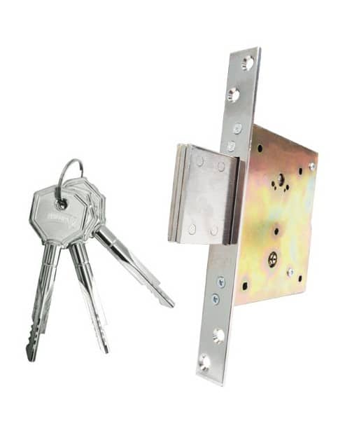 Cerradura de embutir X-1100 acabado cromo