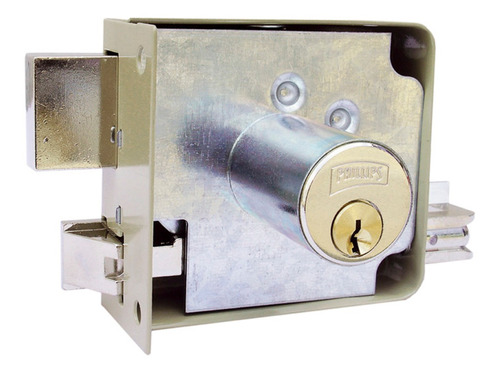 Cerradura de sobreponer 715-IF acabado beige derecha