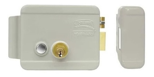 Cerradura electromecánica 321 acabado beige derecha con boton