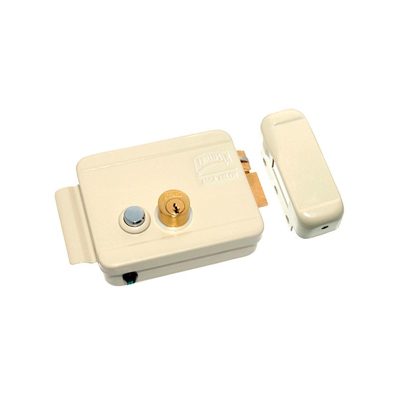 Cerradura electromecánica 321 acabado beige izquierda sin boton