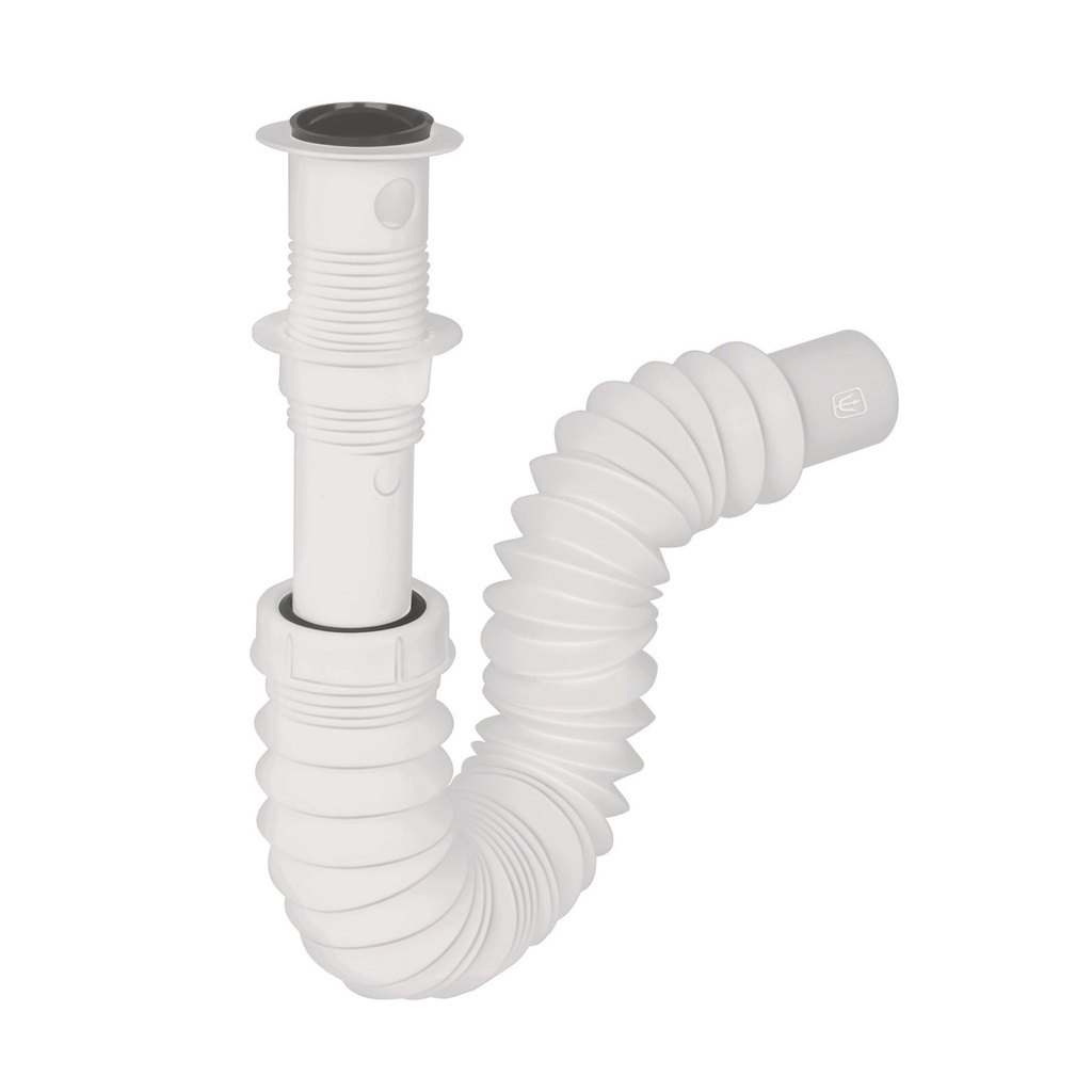 Cespol para lavabo flexible con contrarejilla de 1 1/4"
