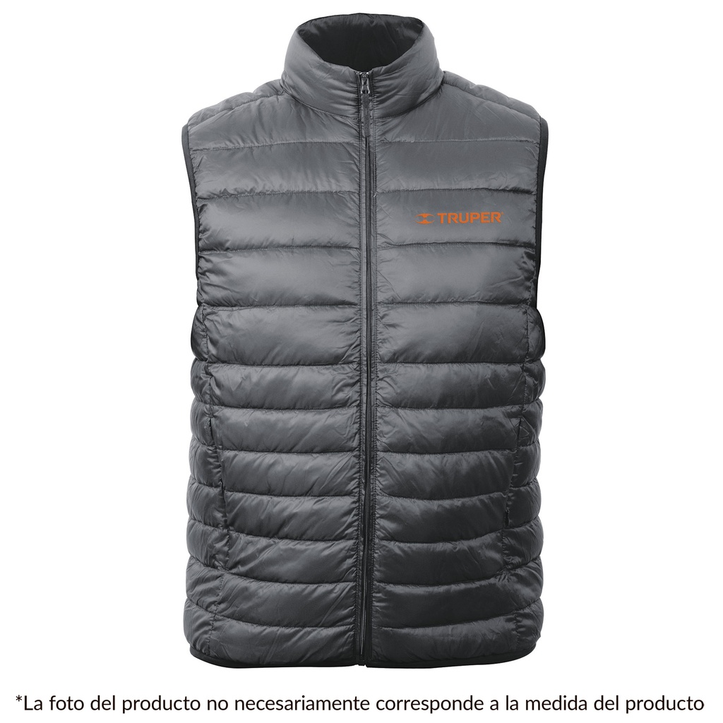 Chaleco para caballero de plumas talla grande