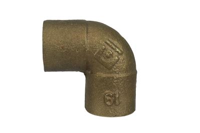 Codo de bronce de 3" x 90°