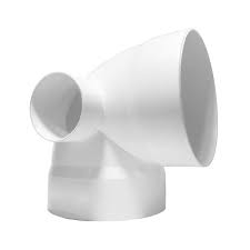 Codo de pvc sanitario de 4" x 90° con salida lateral 2"