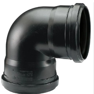 Codo h-h 87 x 110 mm con salida a 50 mm