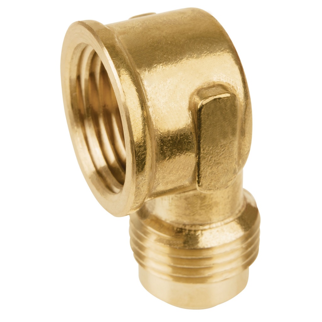 Codo para estufa de latón 1/2" x 1/2" x 90°